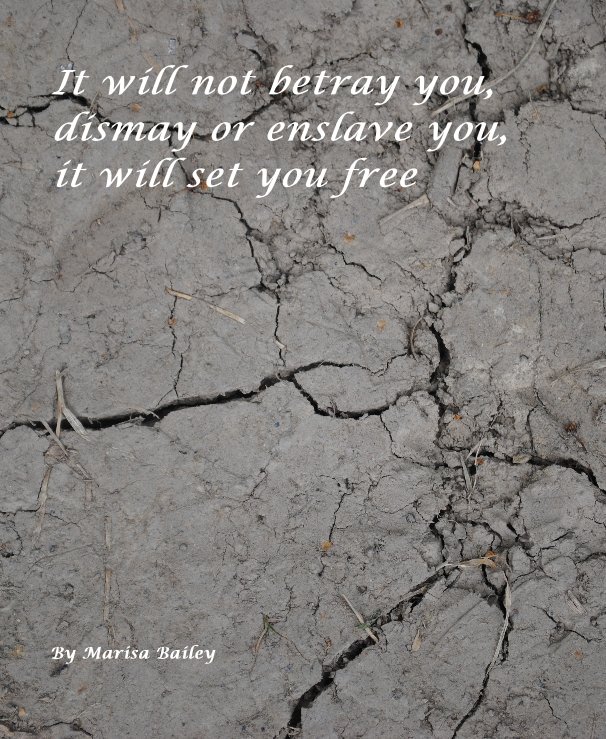 View It will not betray you, dismay or enslave you, it will set you free by Marisa Bailey