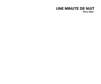UNE MINUTE DE NUIT book cover
