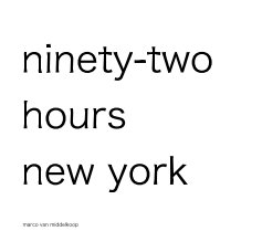 ninety-two hours new york book cover