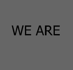 WE ARE book cover