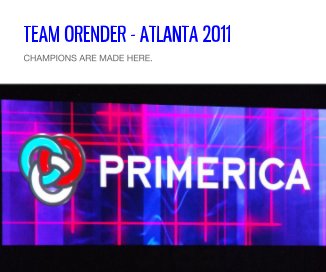 TEAM ORENDER - ATLANTA 2011 book cover