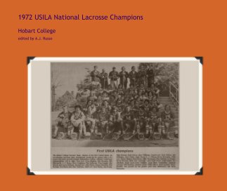1972 USILA National Lacrosse Champions book cover