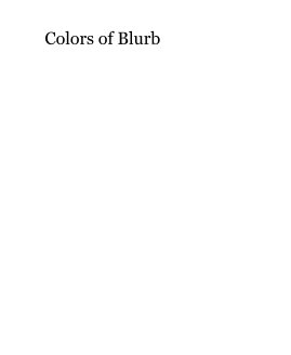 Colors of Blurb book cover
