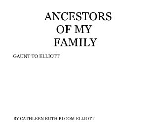 ANCESTORS OF MY FAMILY book cover