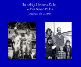 Mary Abigail Johnson Bailey Wilbur Wayne Bailey Ancestors and Children book cover
