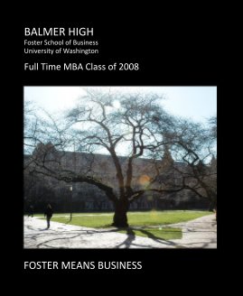 BALMER HIGH Foster School of Business University of Washington book cover
