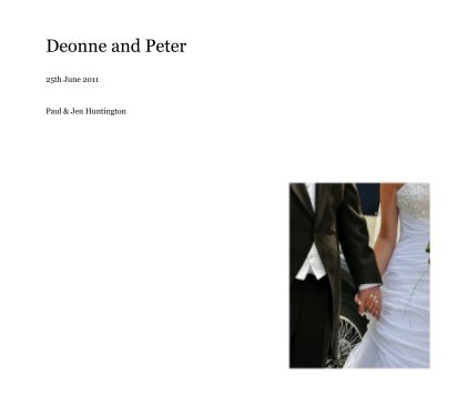 Deonne and Peter 25th June 2011 book cover