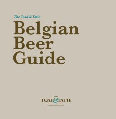 The Toad & Tatie Belgian Beer Guide book cover