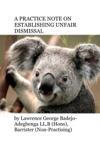 A PRACTICE NOTE ON ESTABLISHING UNFAIR DISMISSAL book cover