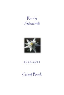 Randy Schachtili 1926-2011 book cover