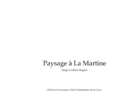 Paysage à La Martine book cover