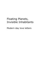 Floating Planets, Invisible Inhabitants Modern day love letters book cover