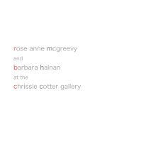 rose anne mcgreevy and barbara halnan at the chrissie cotter gallery book cover