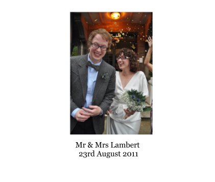 Mr & Mrs Lambert 23rd August 2011 book cover