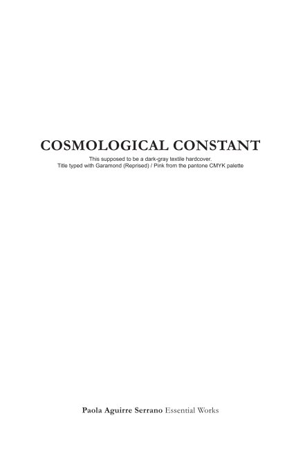 View Cosmological Constant by Paola Aguirre