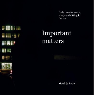 Important matters book cover