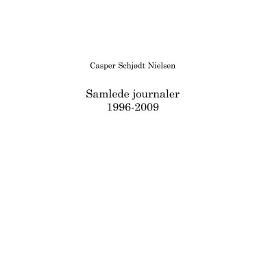 Samlede journaler 1996-2009 book cover