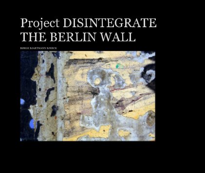 Project DISINTEGRATE THE BERLIN WALL book cover