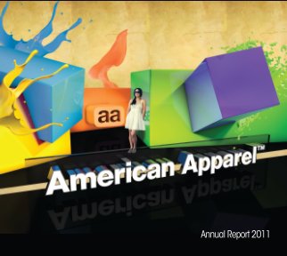 American Apparel Annual Report book cover