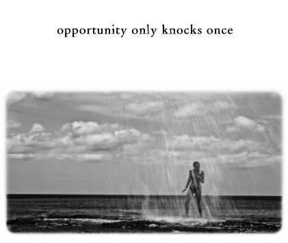 opportunity only knocks once book cover