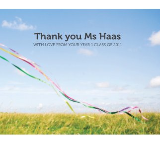 Ms Haas - thank you book cover