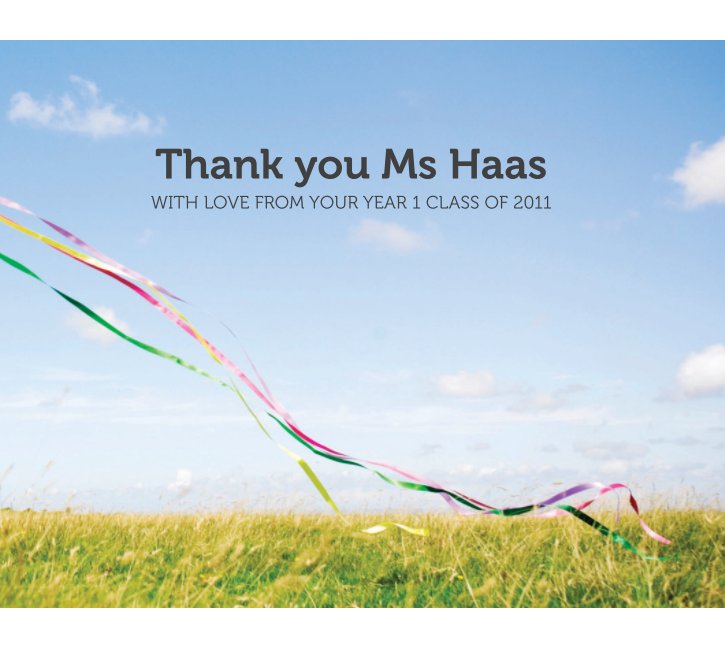 View Ms Haas - thank you by Sue Waterson
