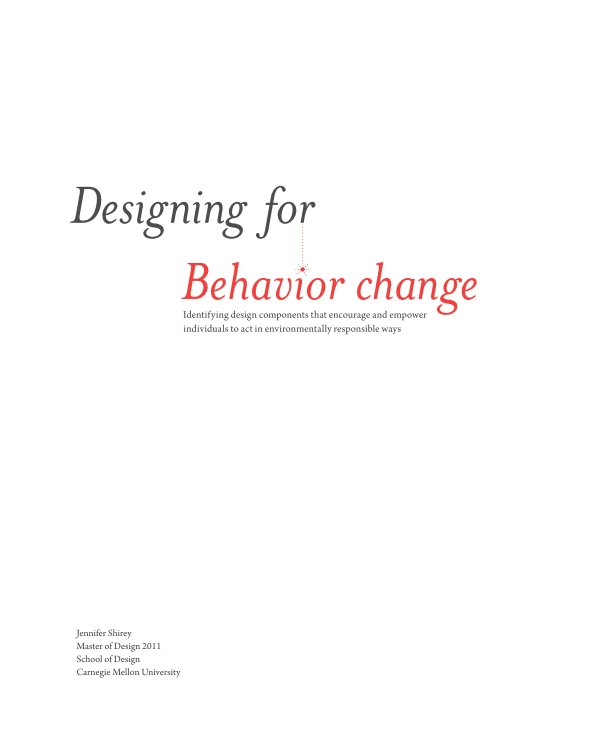 View Designing for Behavior Change by Jennifer Shirey