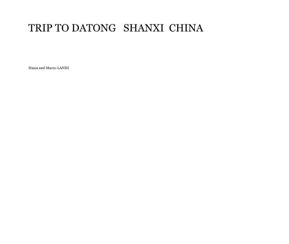 TRIP TO DATONG   SHANXI  CHINA book cover