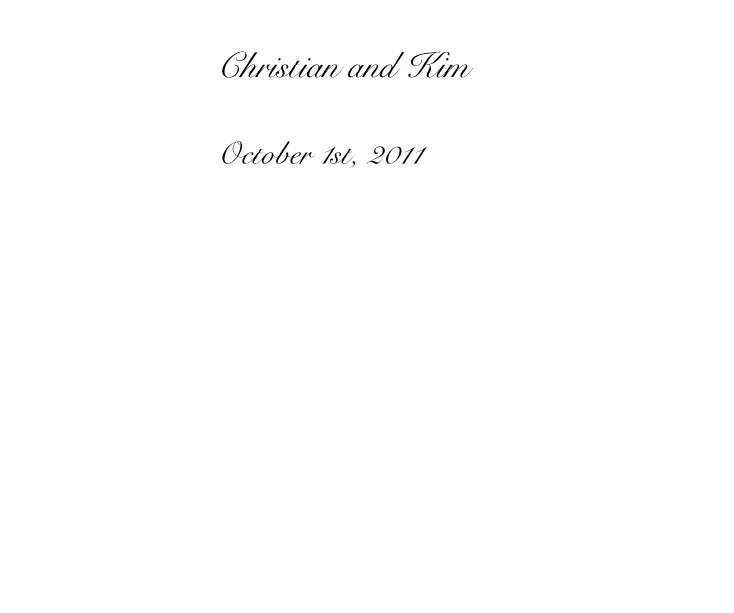 Ver Christian and Kim por October 1st, 2011