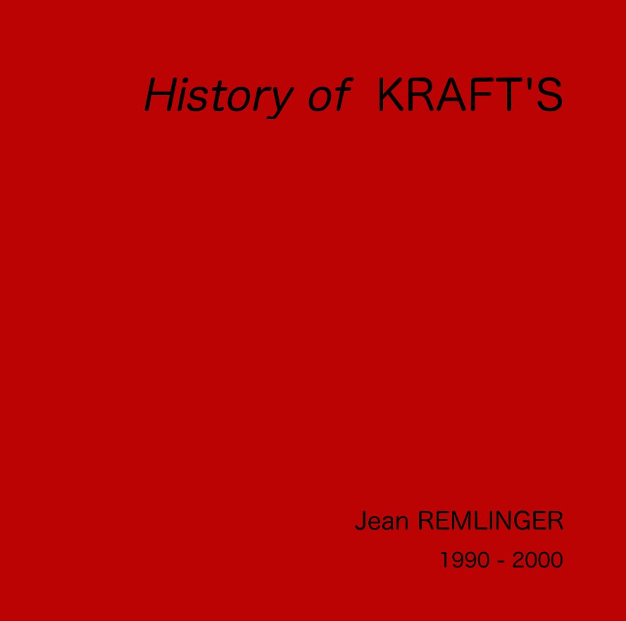 View History of KRAFT'S by 1990 - 2000