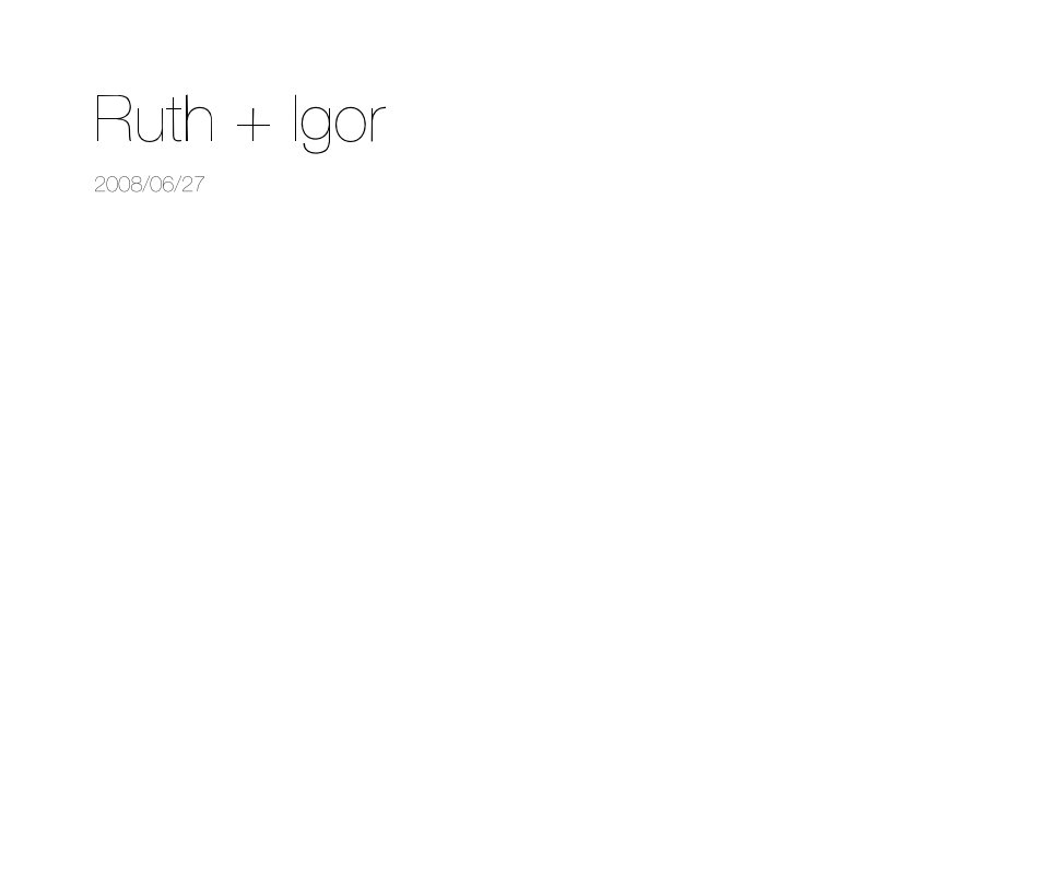 Ver Ruth & Igor por 2pisces.be