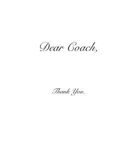 Dear Coach, book cover