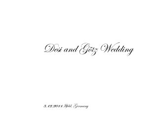 Desi and Götz Wedding book cover