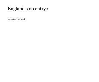 England <no entry> book cover