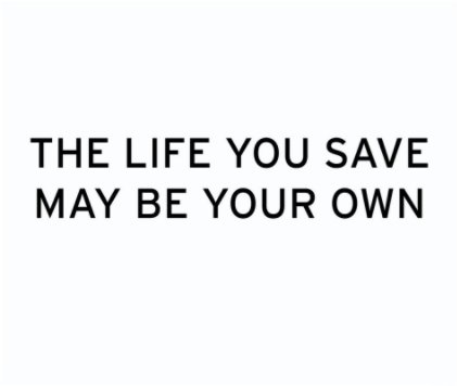 THE LIFE YOU SAVE MAY BE YOUR OWN book cover