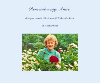 Remembering Anne book cover
