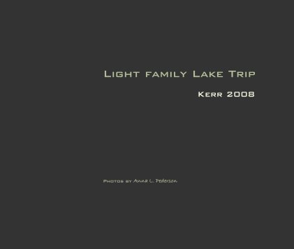 Light family Lake Trip Kerr 2008 book cover