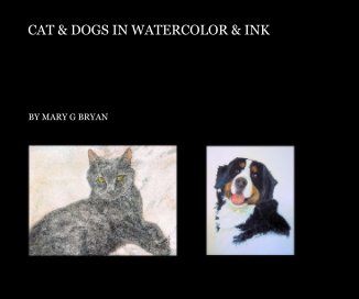 CAT & DOGS IN WATERCOLOR & INK book cover