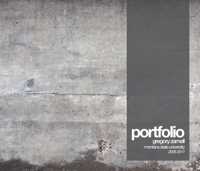 View M.Arch Portfolio 2012  (softcover) by Gregory Zamell