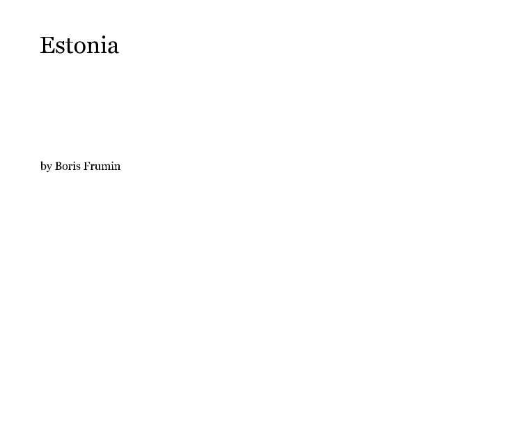 Ver Estonia por Boris Frumin