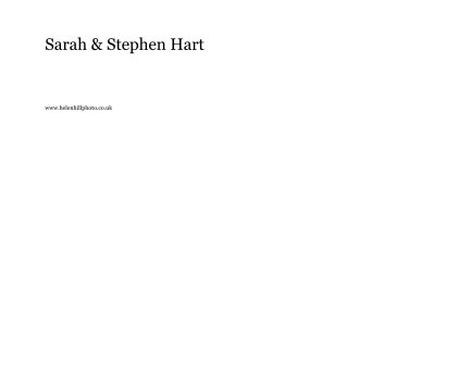 Sarah & Stephen Hart book cover