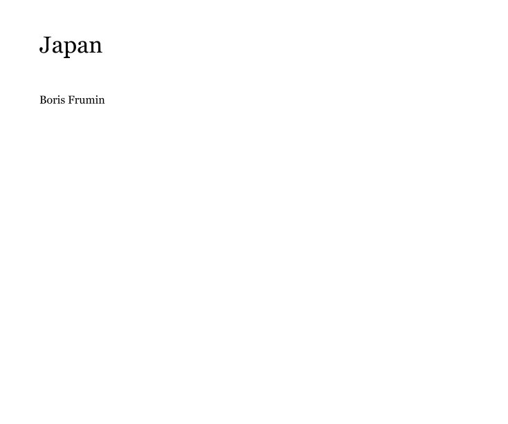 Visualizza Japan di Boris Frumin