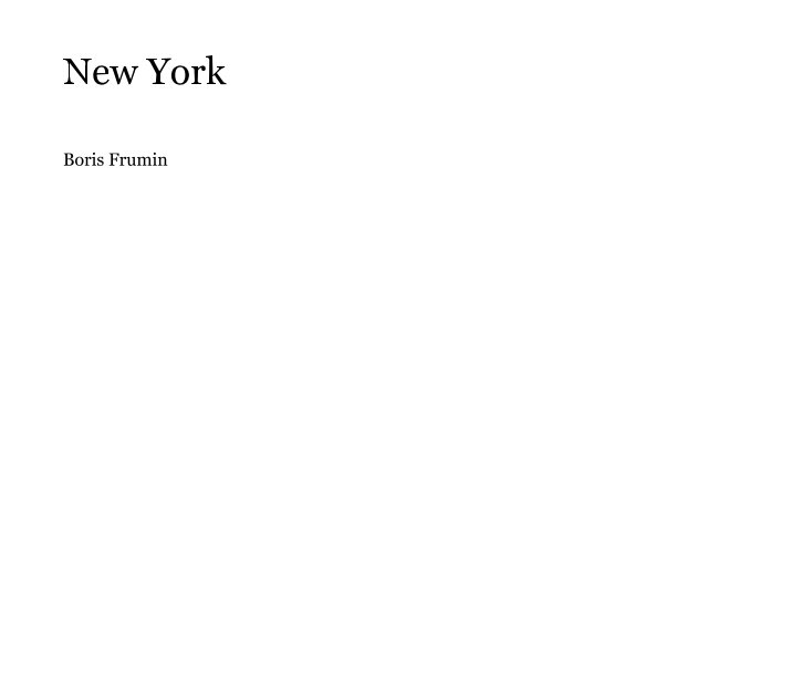 Ver New York por Boris Frumin