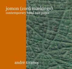 jomon (cord markings) contemporary hand cast paper book cover