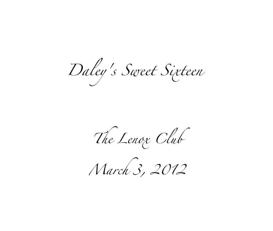 View Daley's Sweet Sixteen by faneuil
