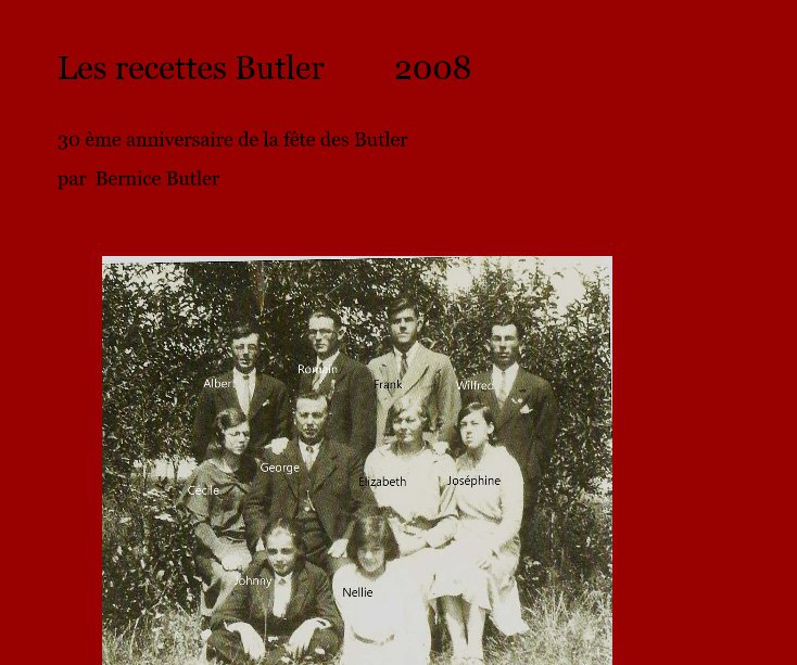 Ver Les recettes Butler 2008 por par  Bernice Butler