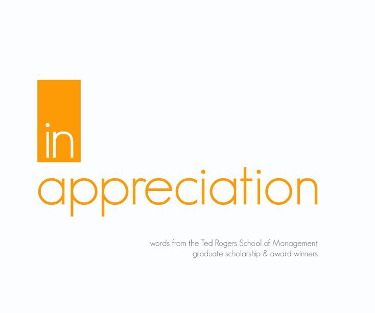 View In Appreciation by MBA at Ryerson University