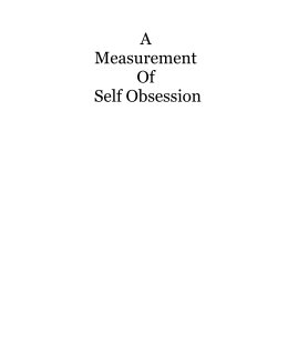 A Measurement Of Self Obsession book cover