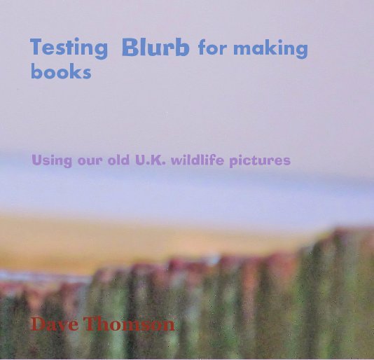 View Testing Blurb for making books by Dave Thomson