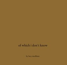 of which i don't know book cover